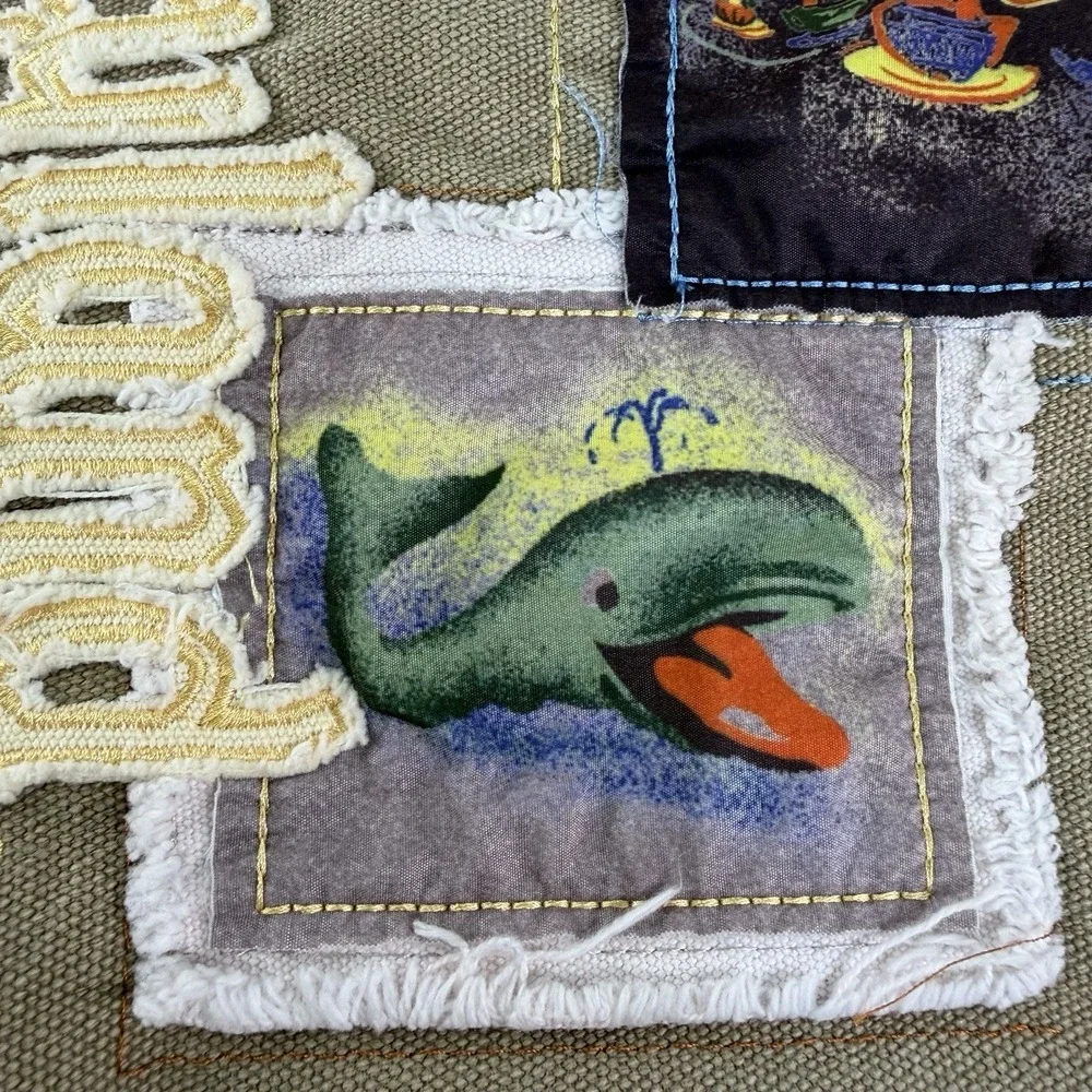 Disney Parks Disneyland Exclusive Canvas Tote Bag Patches Tomorrowland Adventure